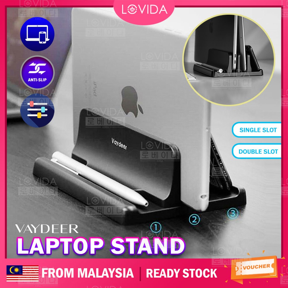 LOVIDA Malaysia Vertical Laptop Stand Laptop Holder Adjustable Laptop