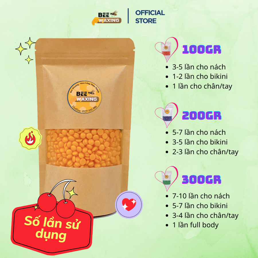 Sáp Wax Lông Nóng Thơm-Hard Wax Beans [Tặng Kèm Que Wax]