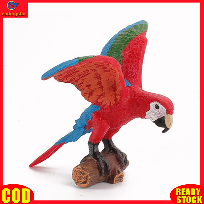 LeadingStar RC Authentic Simulation Bird Action Figures Parrot Macaws Budgerigar Lifelike Animals Model Kids Cognition Toys For Gifts