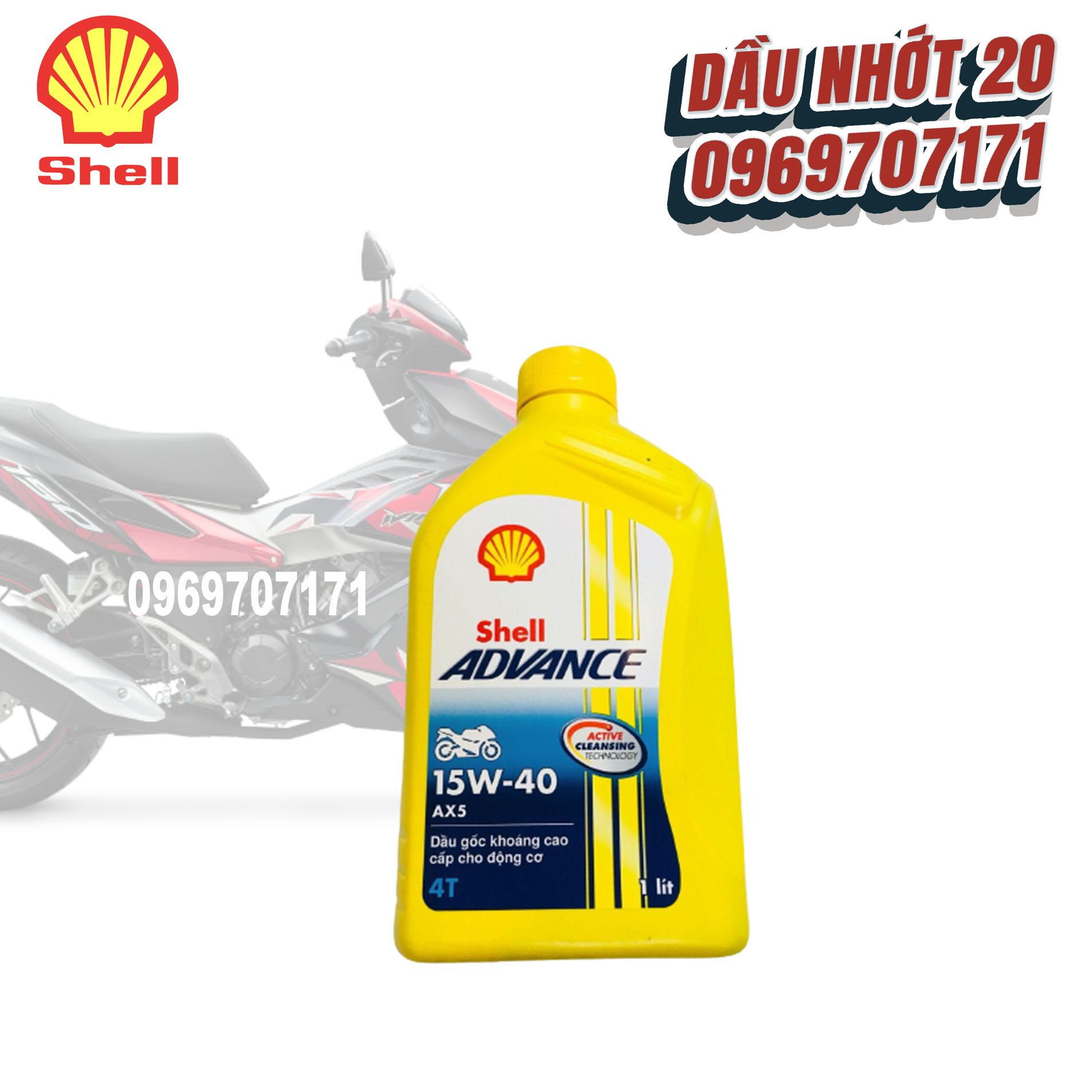 Nhớt shell advance ax5 15w-40 1l