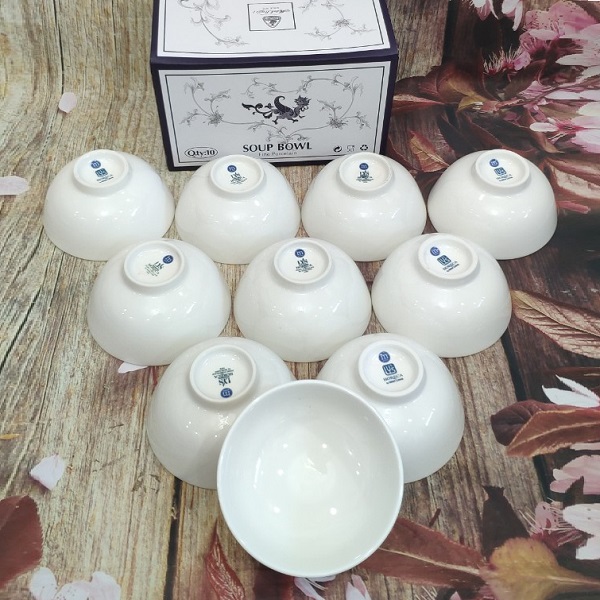 Chén lys trắng sứ Minh Long bộ 10 cái - chén sứ Minh Long
