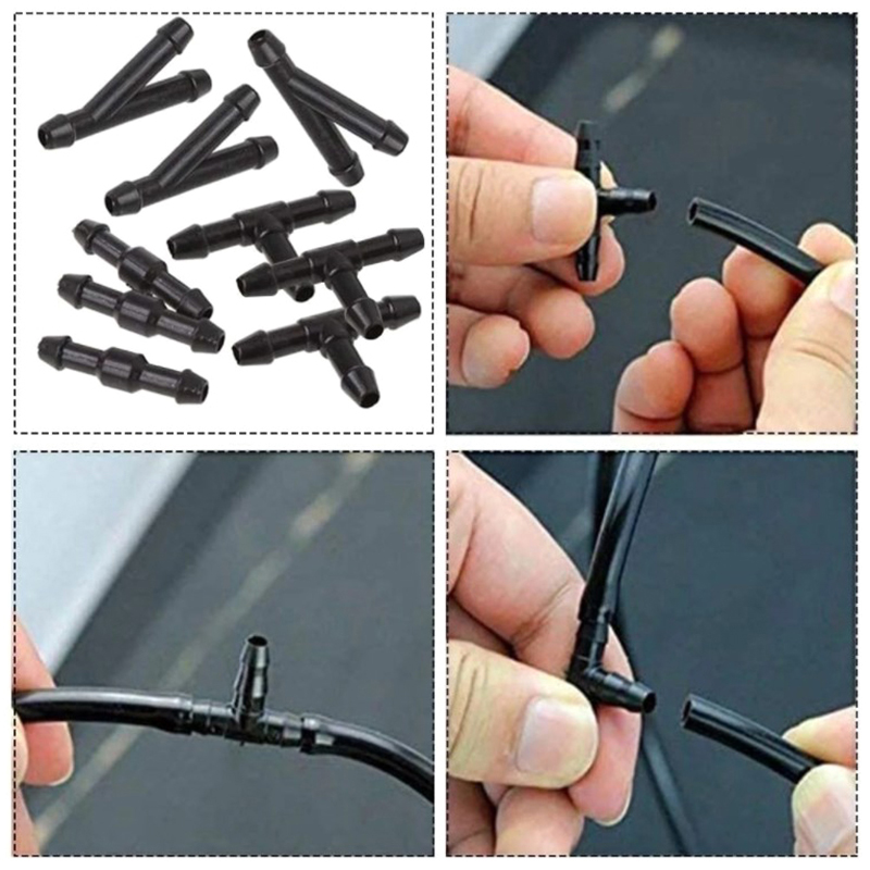 1M Windshield Washer Nozzle Hose Tube Pipe Front Window Headlight Pump Car Parts With Connector T Y Straight. 