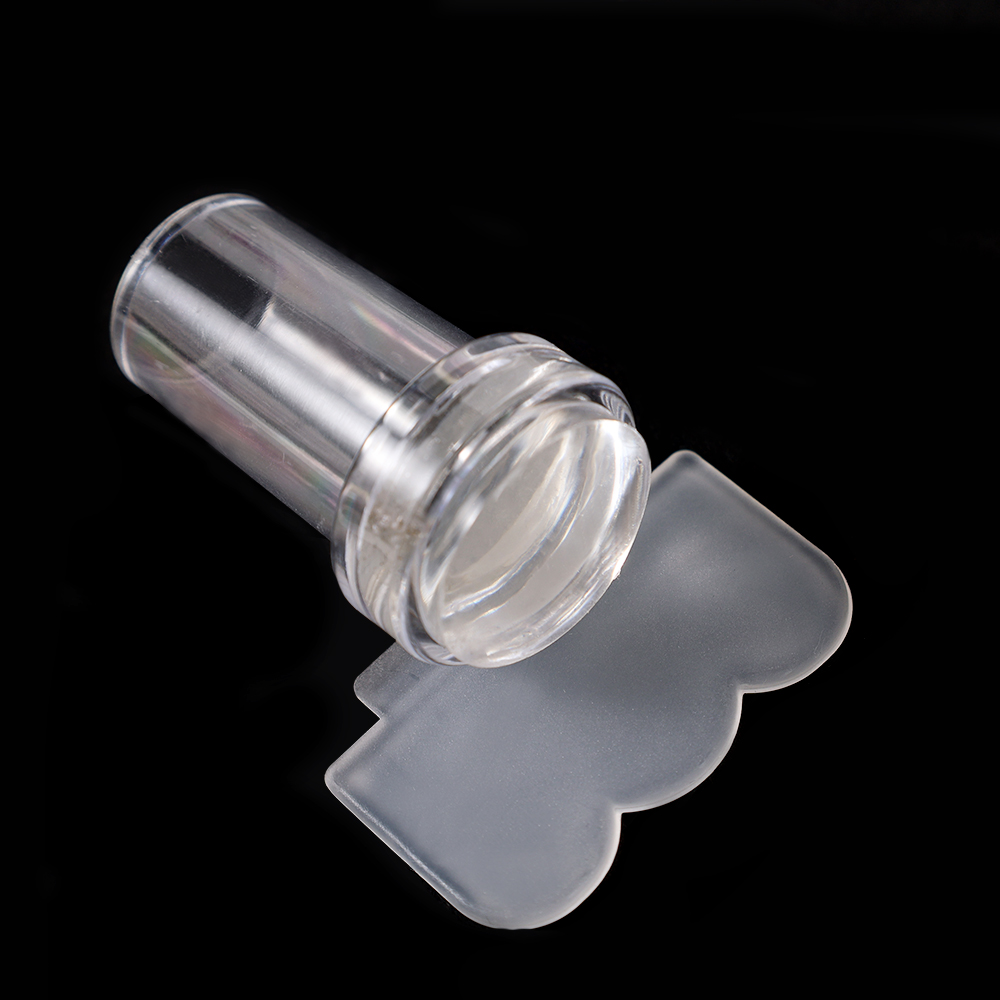 Transparent Stamper and Plastic Scraper Stamping Plate Stamping Tool Stamp Nail Art Manicure Tools