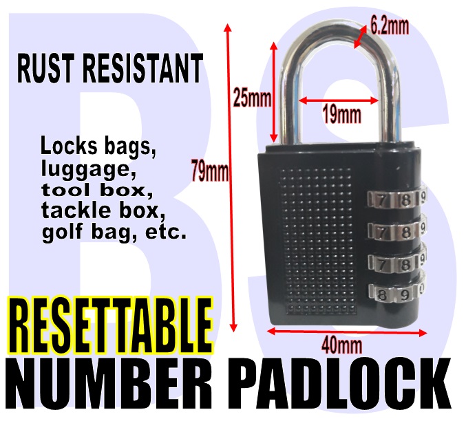 number lock for bag