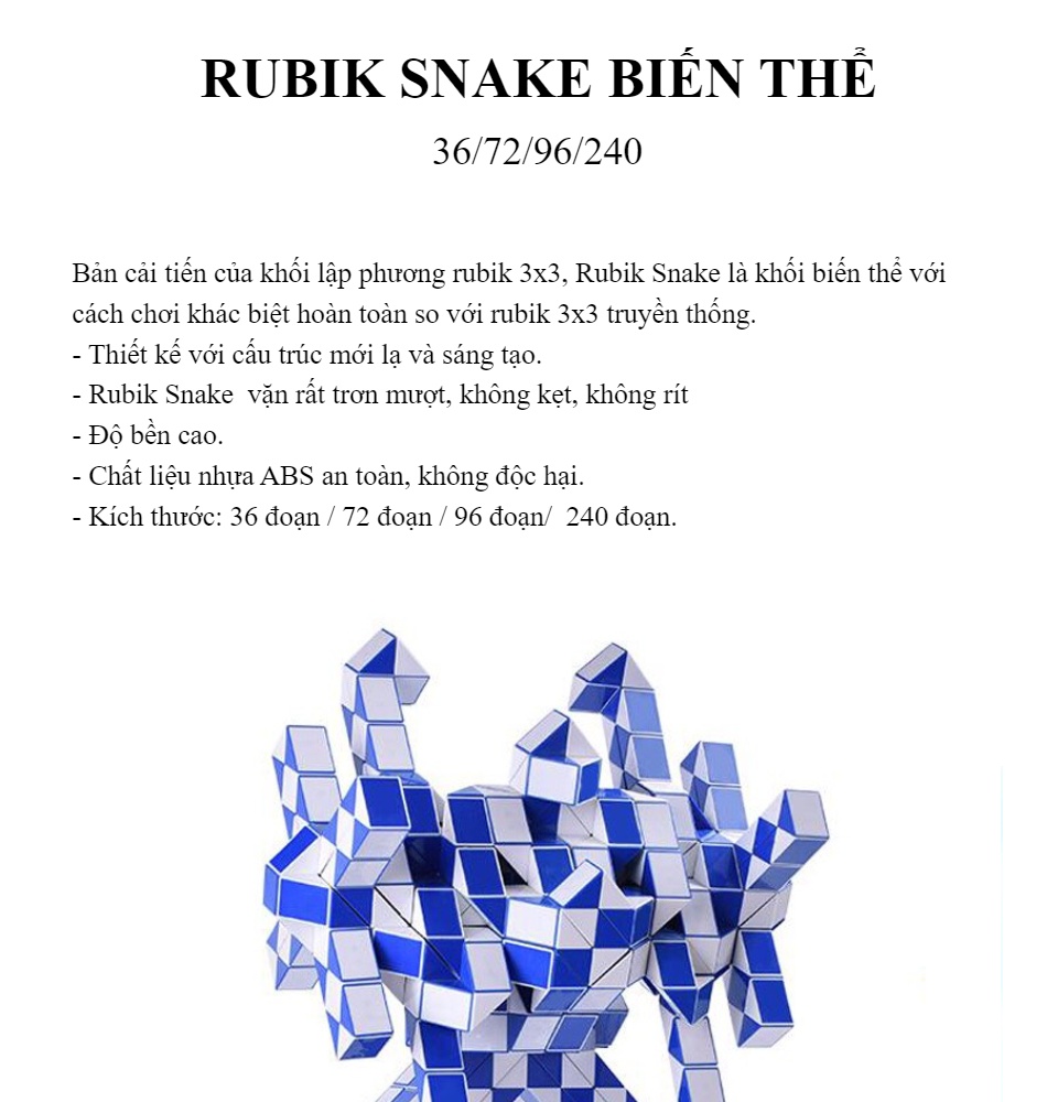 Rubik Snake - Rubik rắn biến thể 36/72/96/240 đoạn