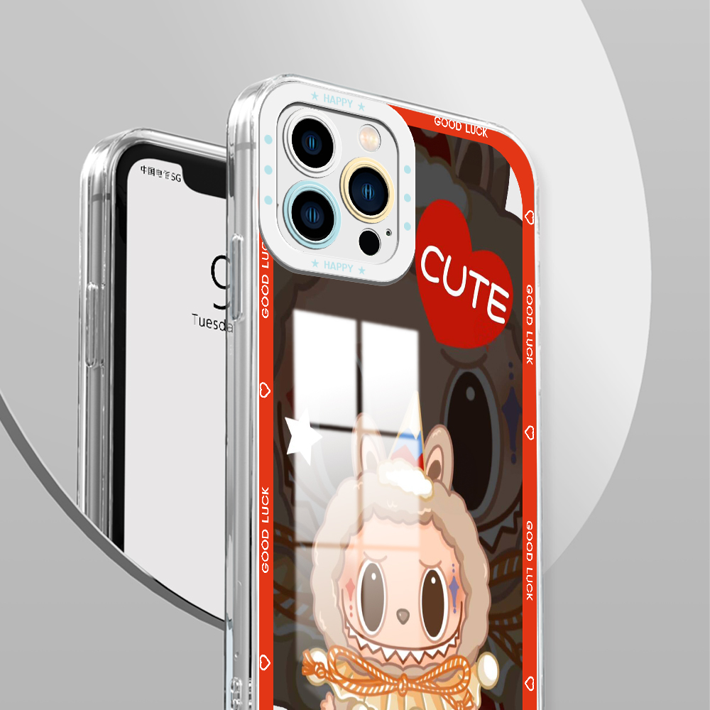 AMORVOR for Tecno Pova 5 Pro 5G Back Cover Cute Labubu Phone Cover Camera Protection Transparent TPU Soft Case. 