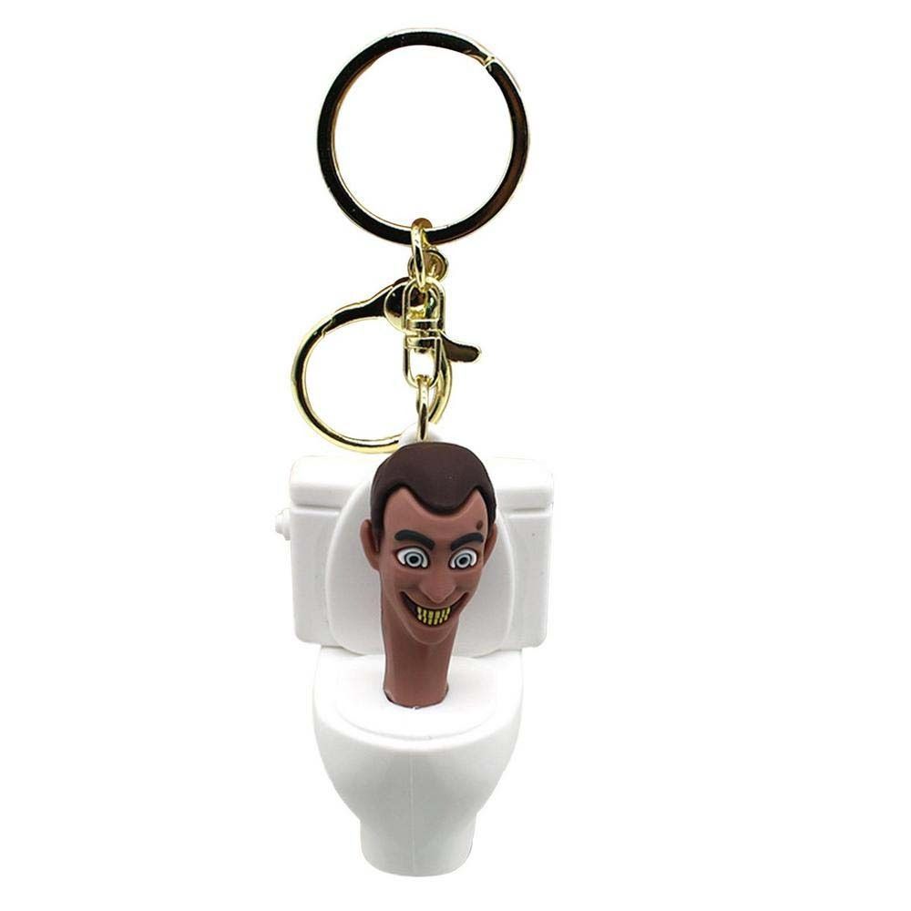 LANAFAY Skibidi Man Skibidi Toilet Keychain PVC Toilet Doll Pendant Skibidi Bop Bop Pendant Keyring Skibidi Bop Bop Camara Man Doll Keyring Jewelry Gifts