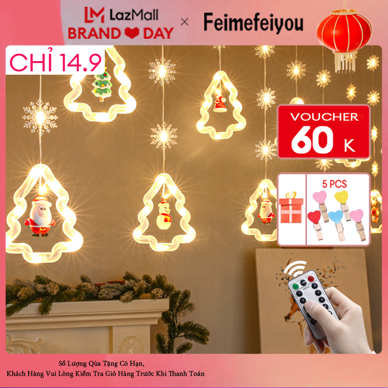 LED Christmas Garland Curtain Light USB/Battery Powered Fairy Lights String Bedroom Living Room Shopwindow Holiday Party Decor