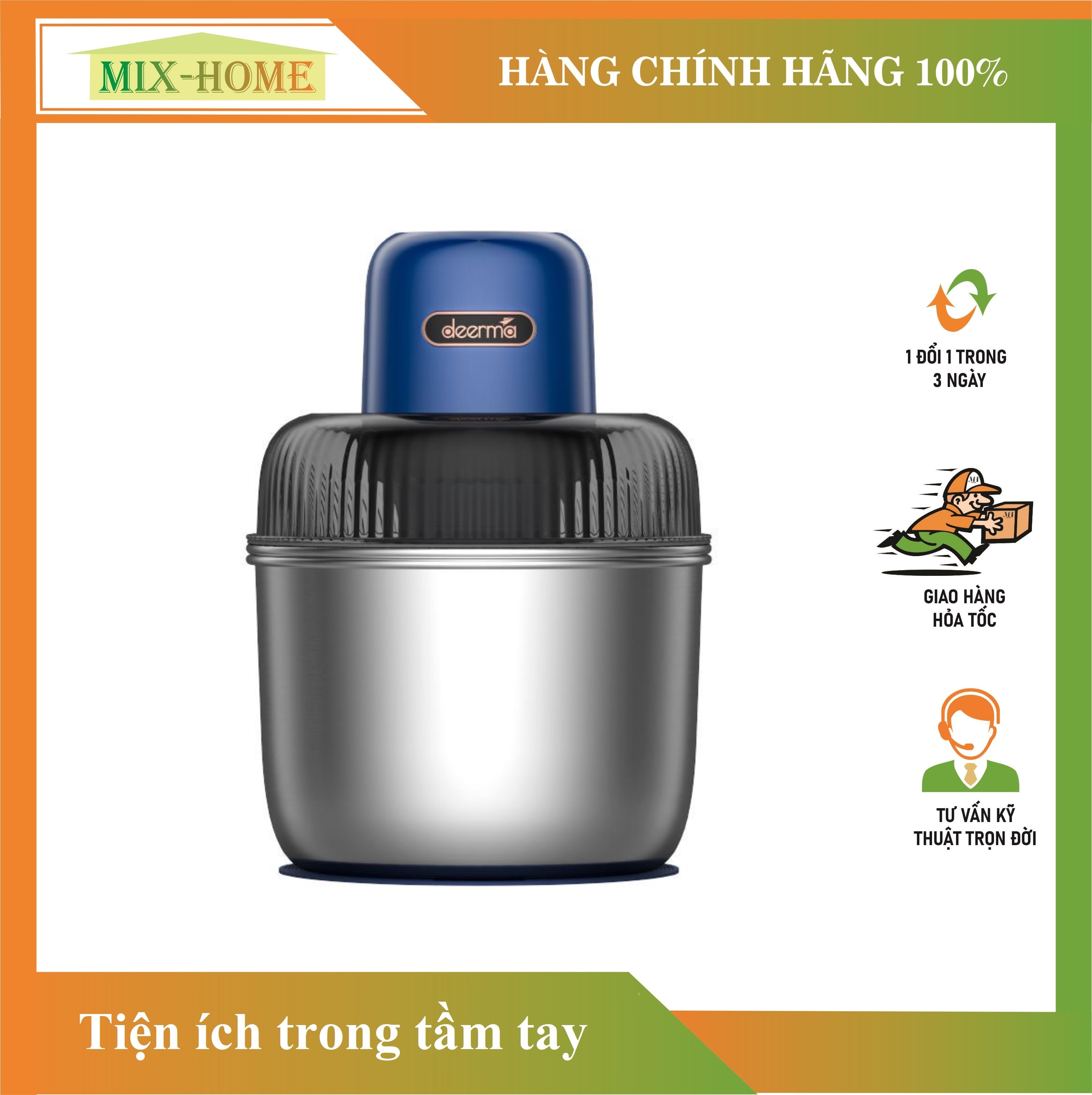 (Mixhome HCM) Máy xay thịt đa năng Deerma JR02 (Hàng chính hãng - Bảo hành 6 tháng)