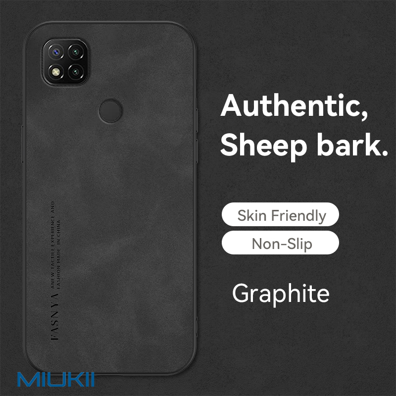 Case Redmi 9C Soft Phone Case Authentic Camera Protection Luxury Leather Cover Sheep Bark Casing For Xiaomi Redmi9C M2006C3MG M2006C3MT
