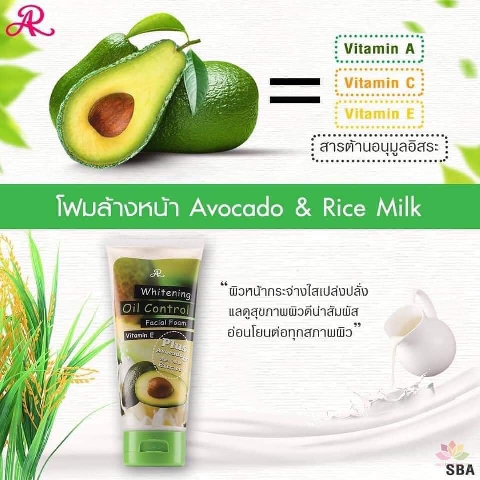 Sữa rửa mặt bơ sữa Aron Whitening & Oil Control Thái Lan