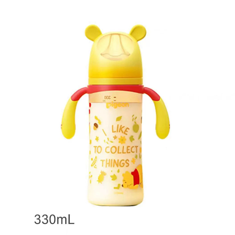 HS Painted baby bottle with natural and realistic feeling breast milk wide diameter PPSU double handle baby bottle