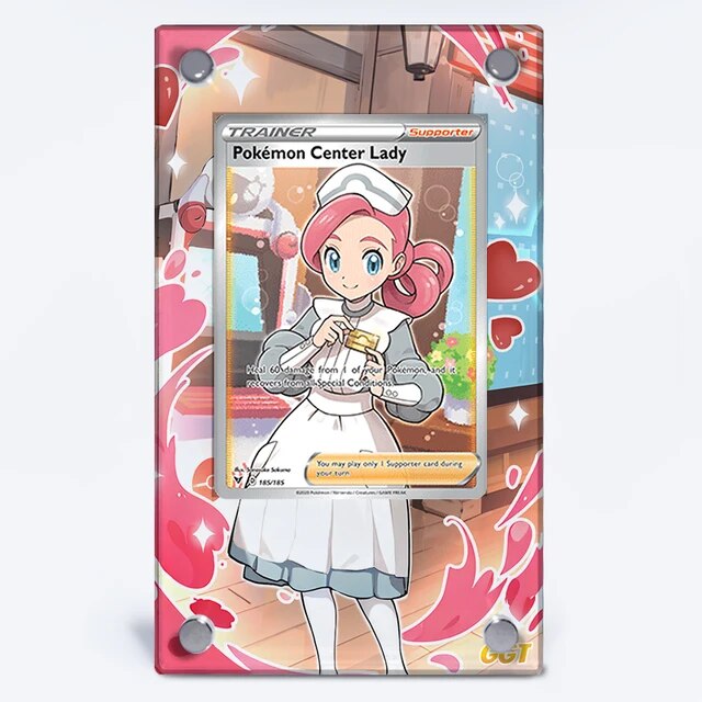 Diy Self Made Pokemon Ptcg Trainer Collection Card Brick Extended Picture Acrylic Card Display Shelf Does Not Include Cards