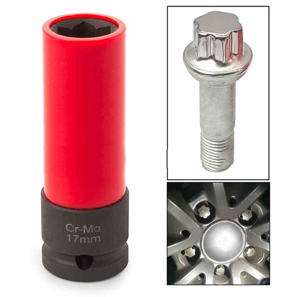 17mm Universal Wheel Lock Nut Removal Socket Wrench For Mercedes Benz S Series Car Repair Tools