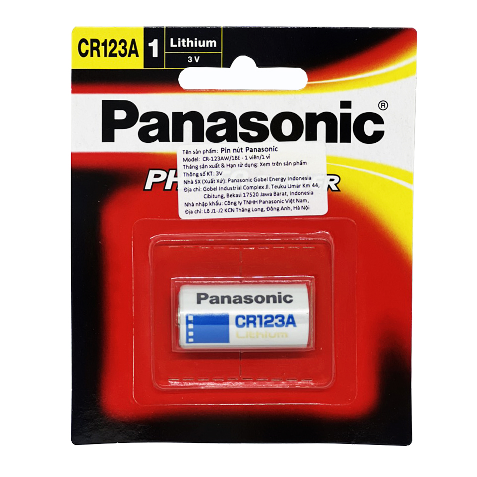 Pin CR123A Panasonic lithium 3V chính hãng