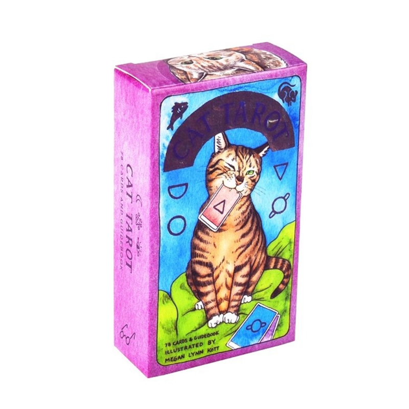 Full English Cat Tarot 78 Cards Deck and Guidebook Read Fate Board Game Oracle