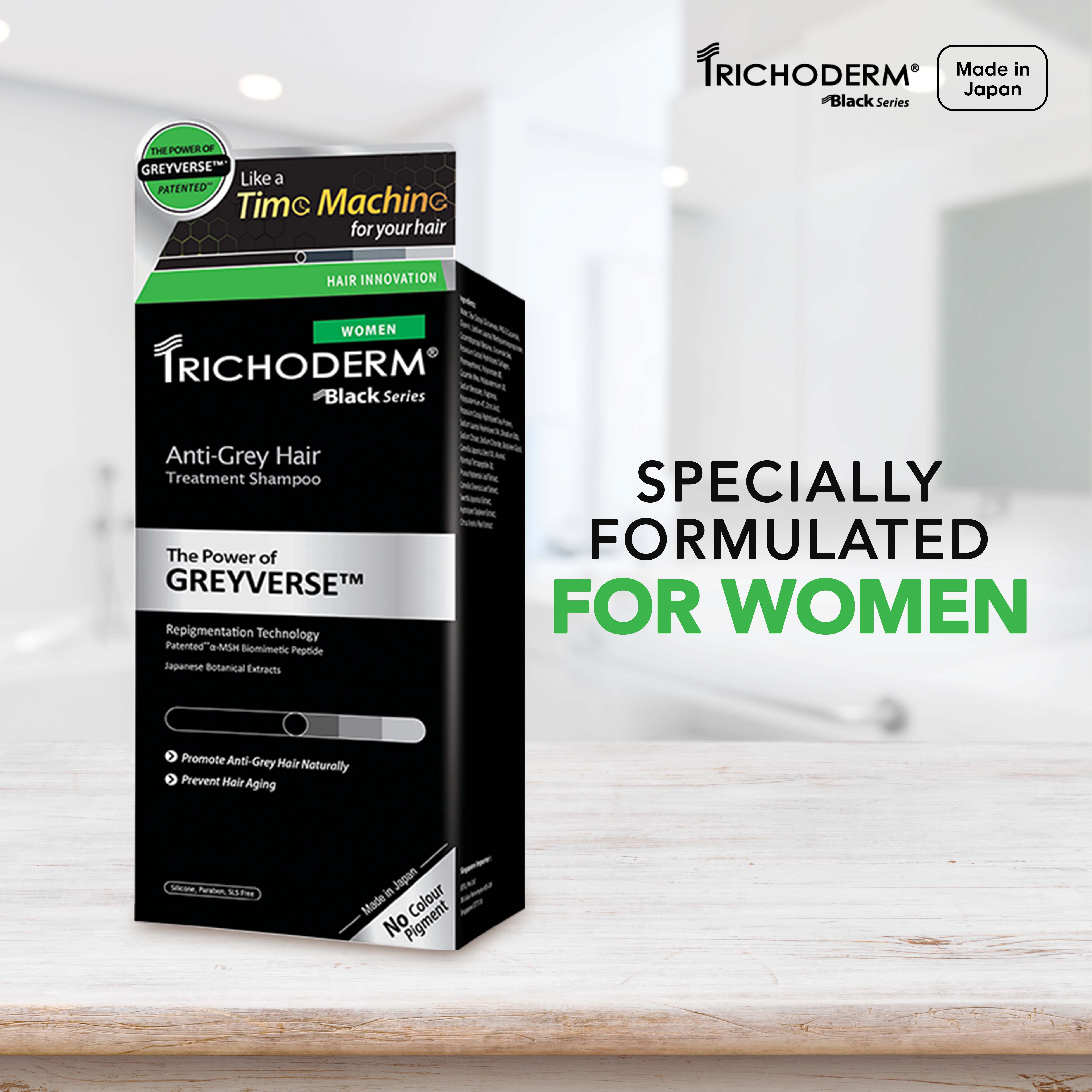 Trichoderm Anti Grey Women Hair Treatment Shampoo 200ML (Expiry 07.01.