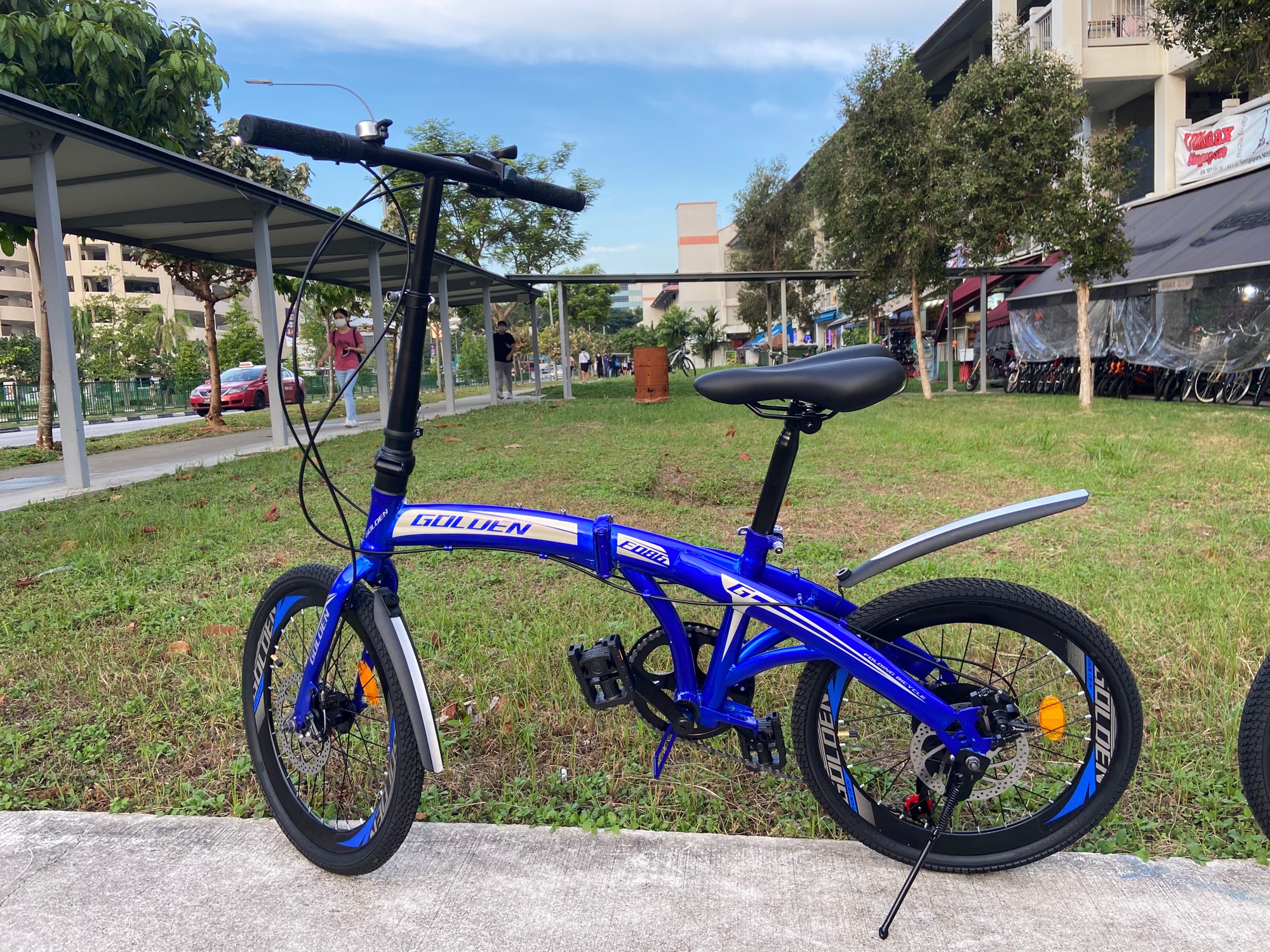 golden folding bike