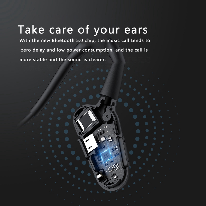 LOCA Z2 Bone Conduction Bluetooth Headset, Ipx4 Waterproof Wireless Bluetooth Headset for Running, Traveling