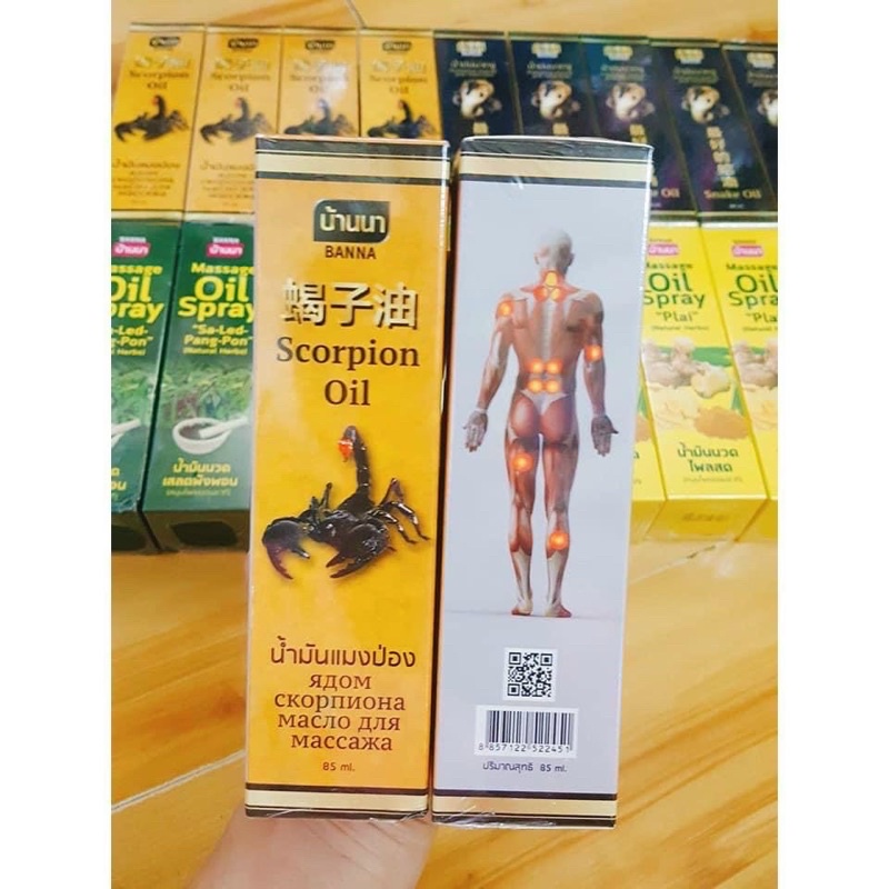 [CHÍNH HÃNG] Dầu Xịt Xoa Bóp Con Rắn - Bọ Cạp BANNA Thái Lan (Snake Oil - Scorpion Oil)