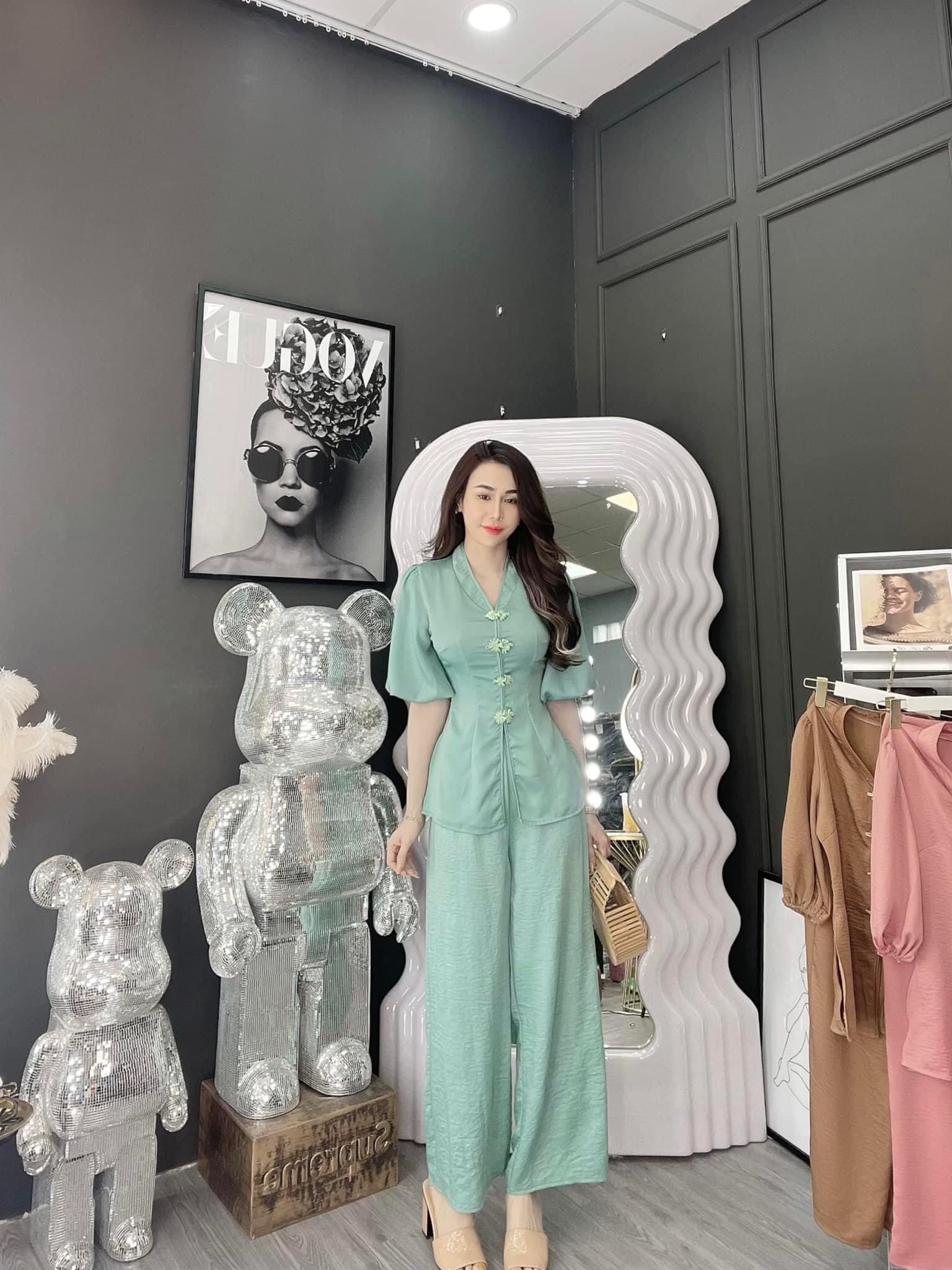 BỘ BÀ BA LỤA LẬP THỂ ĐƠN GIẢN NHẸ NHÀN NỮ TÍNH