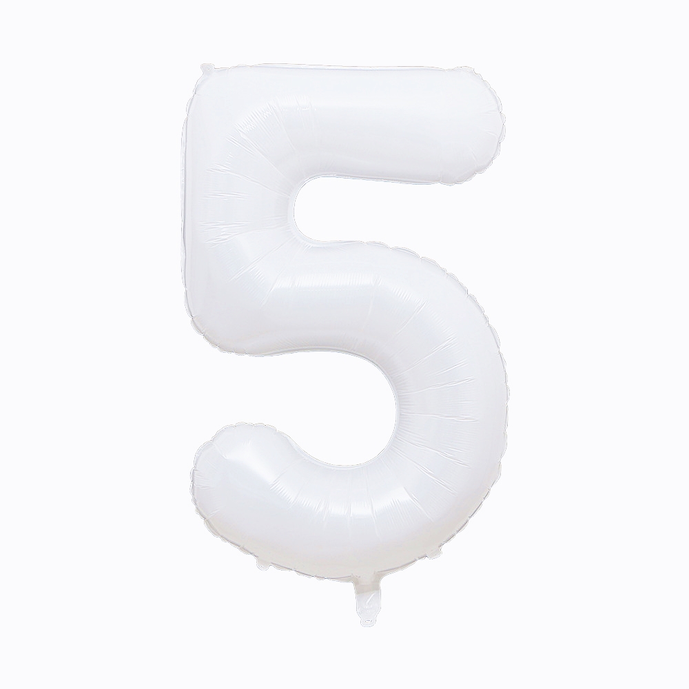 INS 32 Inch Large White Number Balloon for Birthday and Anniversary