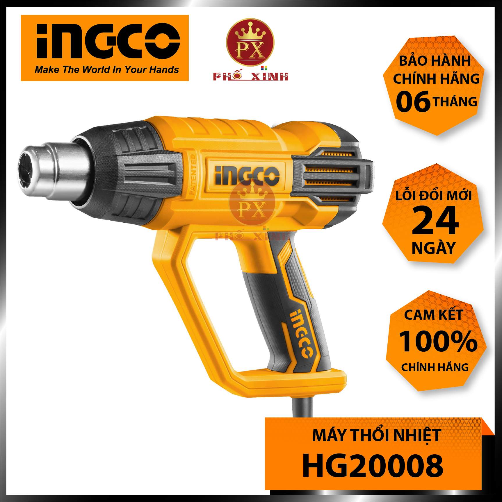Máy thổi nhiệt INGCO - HG200028-HG200047