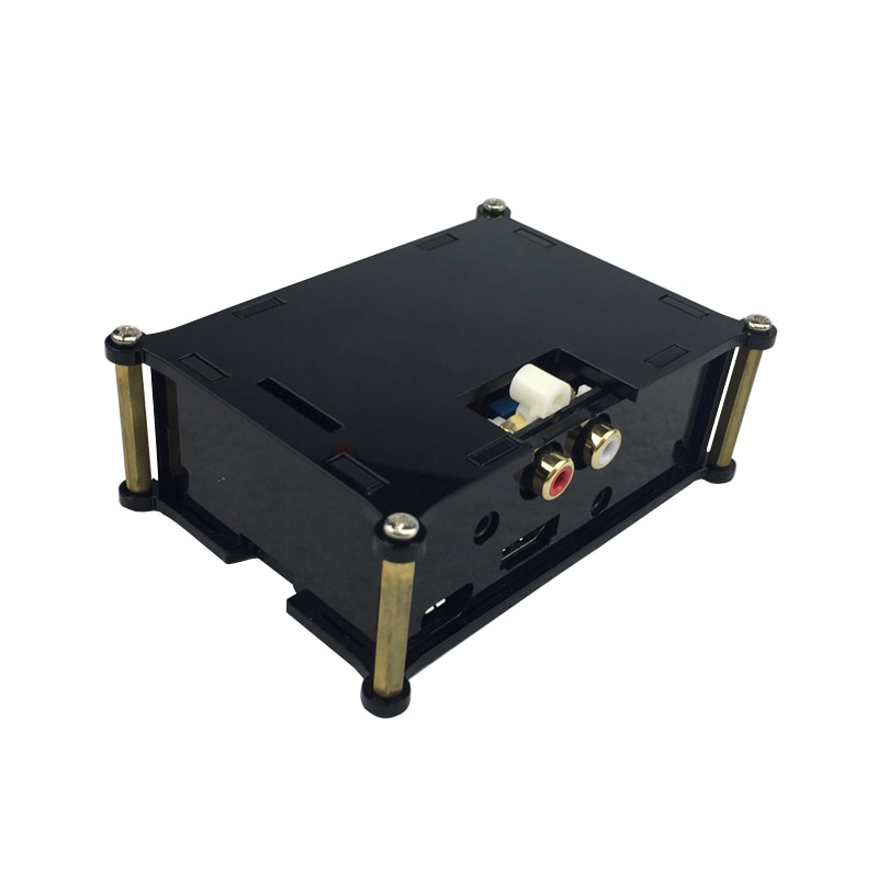 Raspberry Pi 3 Acrylic Audio Board Sound Card Case Hifi Dac Expansion Board Box Black Acrylic Shell