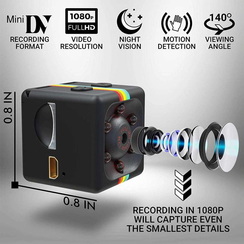 【Hàng giao ngay】 Camera mini, Camera mini, Camera ẩn, Camera mini, Camera mini HD, Camera mini, Camera 1080P, Trang chủ, Camera hồng ngoại HD Tầm nhìn ban đêm