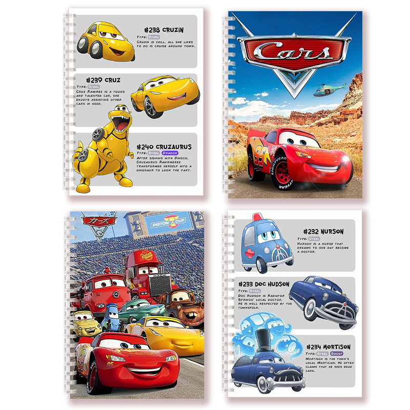 A5 Spiral Notebook Cars Disney Pixar Cars 2 3 Toy Characters Luigi ...