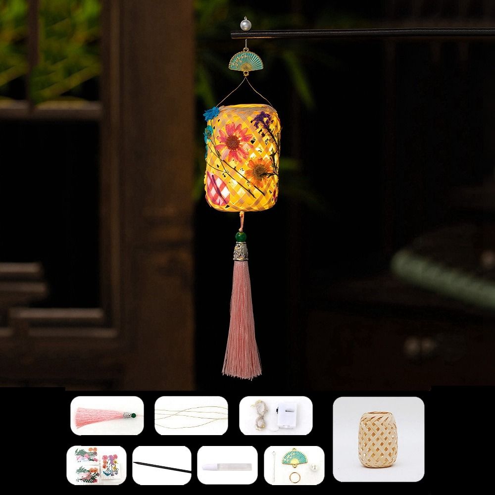EUYRT đồ trang trí trung thu lồng đèn thỏ ngọc đèn lồng trung thu lồng den trung thu lồng đèn trung thu Treo tường Đèn Led khung tre Dễ thương Thủ công Đèn Lồng Phong cách Trung Quốc Di động Trang trí Đèn Lồng tre phát sáng Nhà