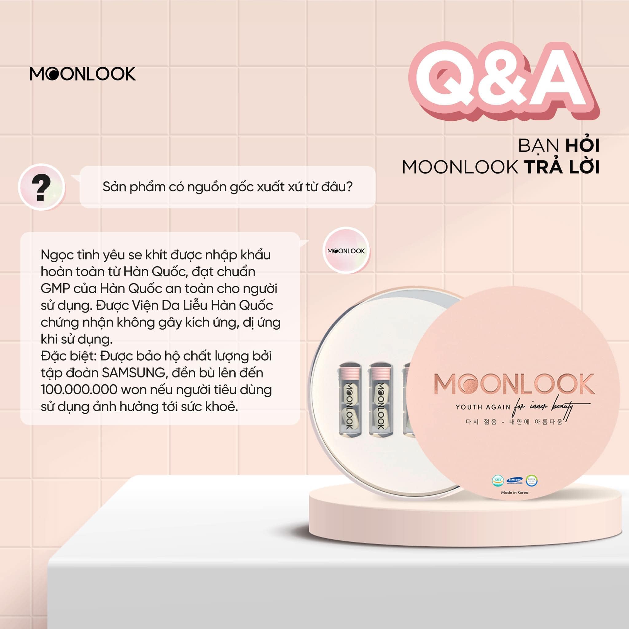 Viên đặt phụ khoa Moonlook mảnh ghép tình yêu