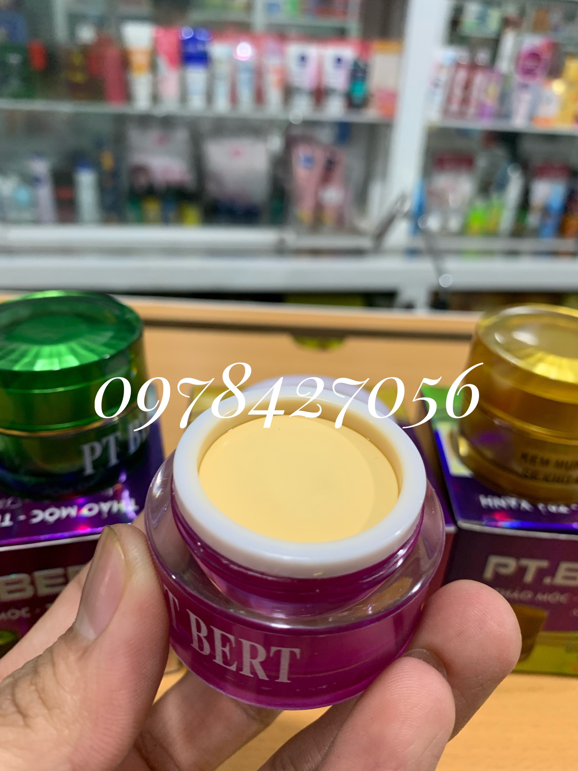 kem thảo mộc trà xanh PT.BERT trắng da-mụn-nám (3 màu)