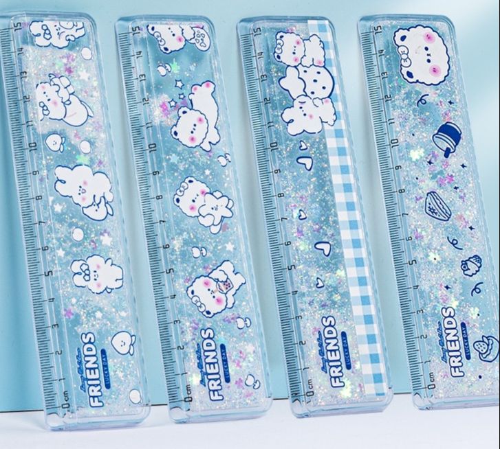 Thước Kẻ Cát Chảy Gấu Thỏ MaiHe Độc Lạ - Thước 15cm