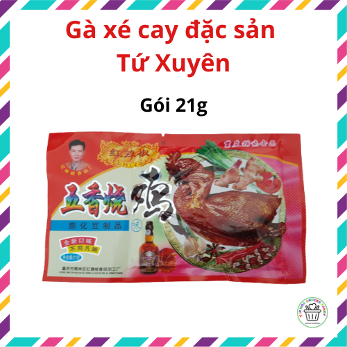 [SIÊU NGON] Gà xé cay đặc sản Tứ Xuyên gói 21g