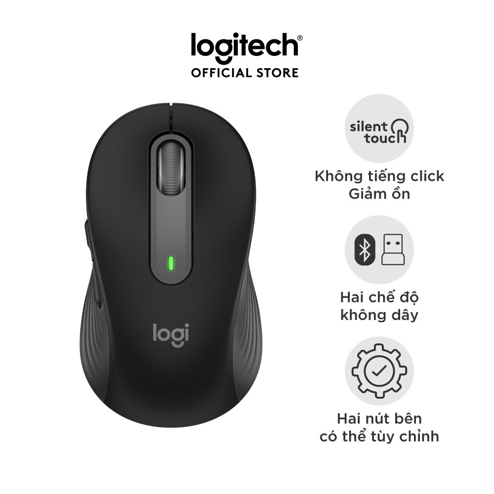 Chuột Không Dây Bluetooth - USB Đa Thiết Bị Logitech M650 - Mia Store