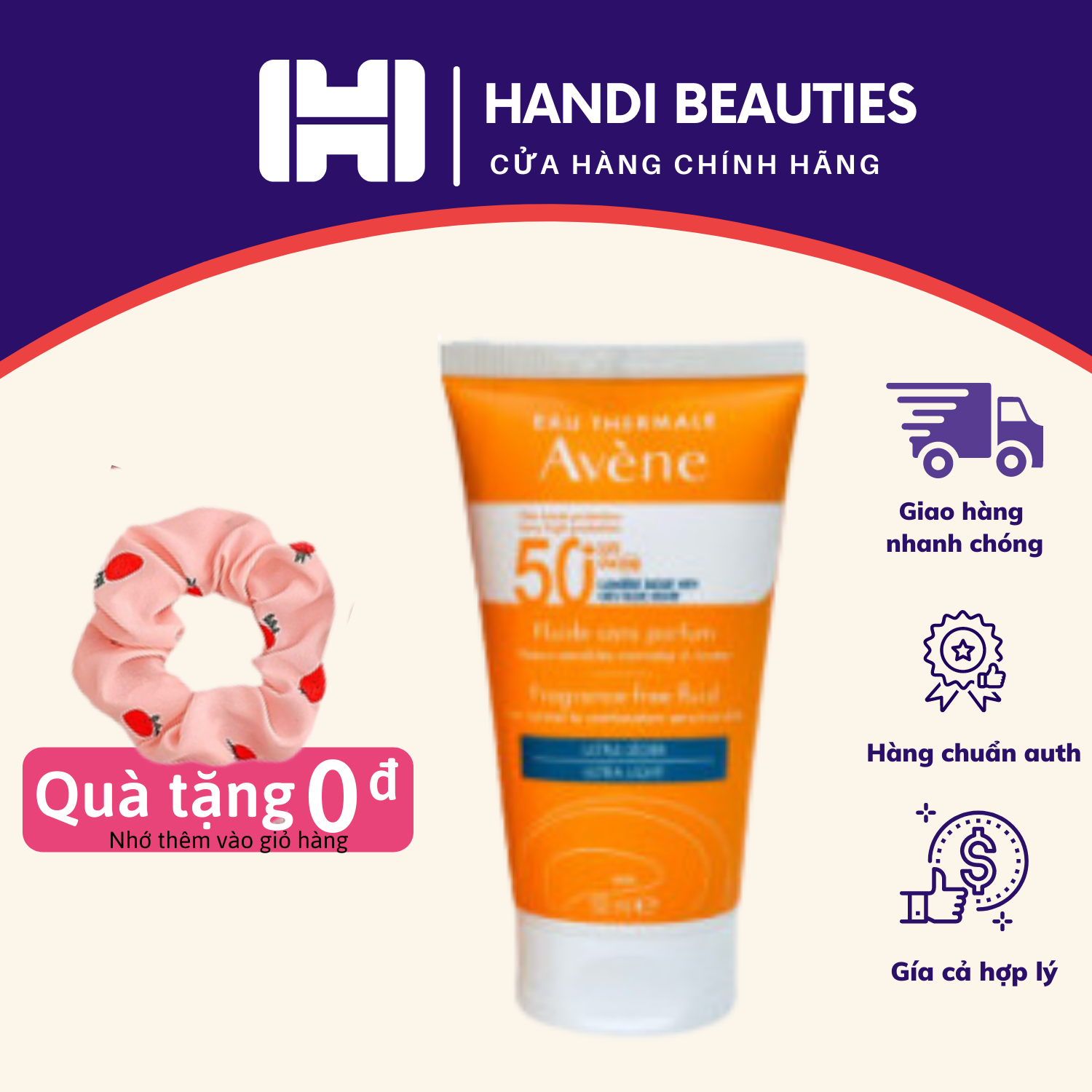 Kem chống nắng Avene Dry Touch Fluide SPF50+ 50ml