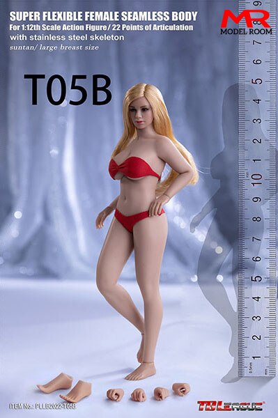 TBLeague 1/12th Scale Super-Flexible Female Seamless Body Dolls for Arts  Drawings Photography Action Figures Full Set (T01B Suntan Skin 6inches  Female