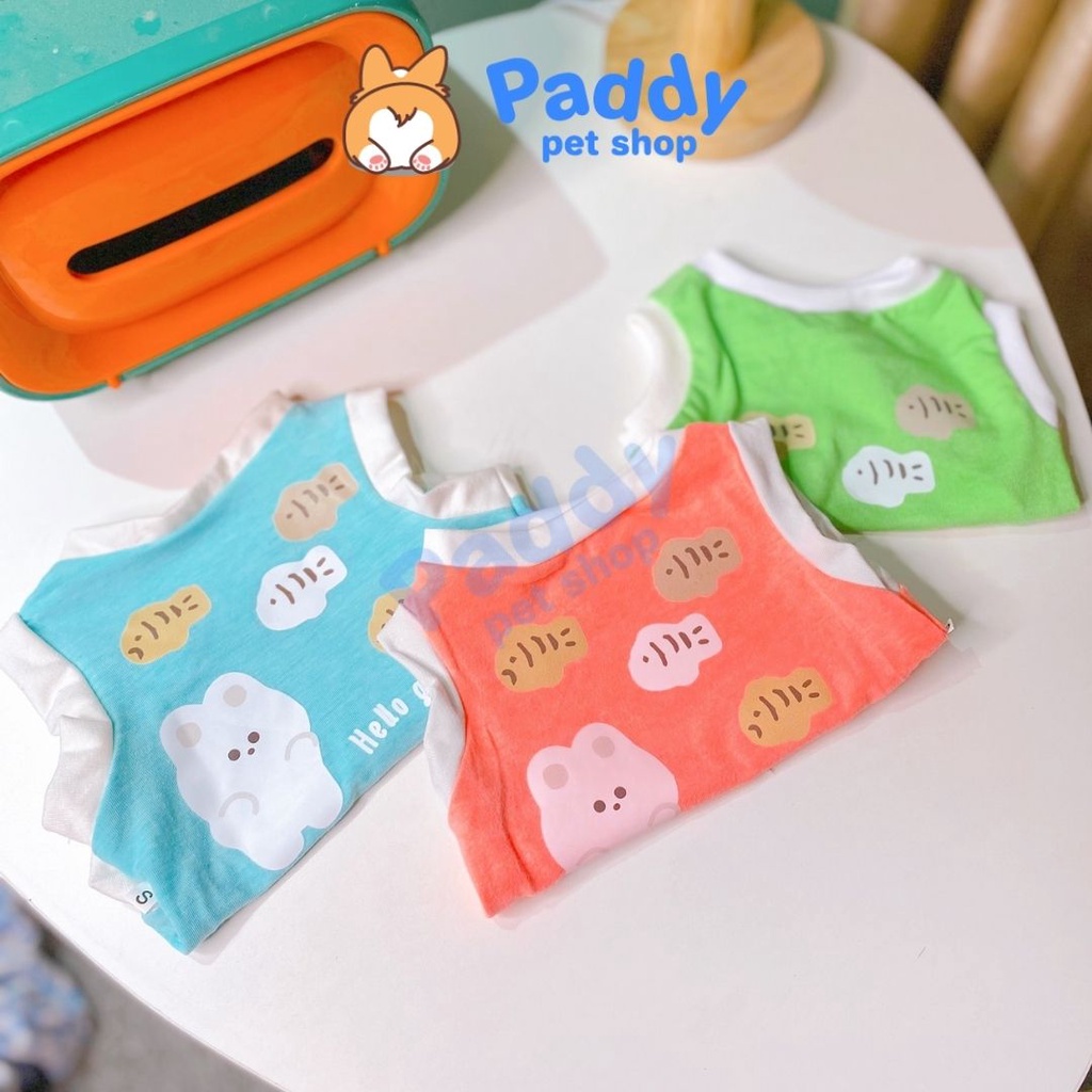 Áo Cho Chó Mèo Vải Thun 3 Lỗ Cute