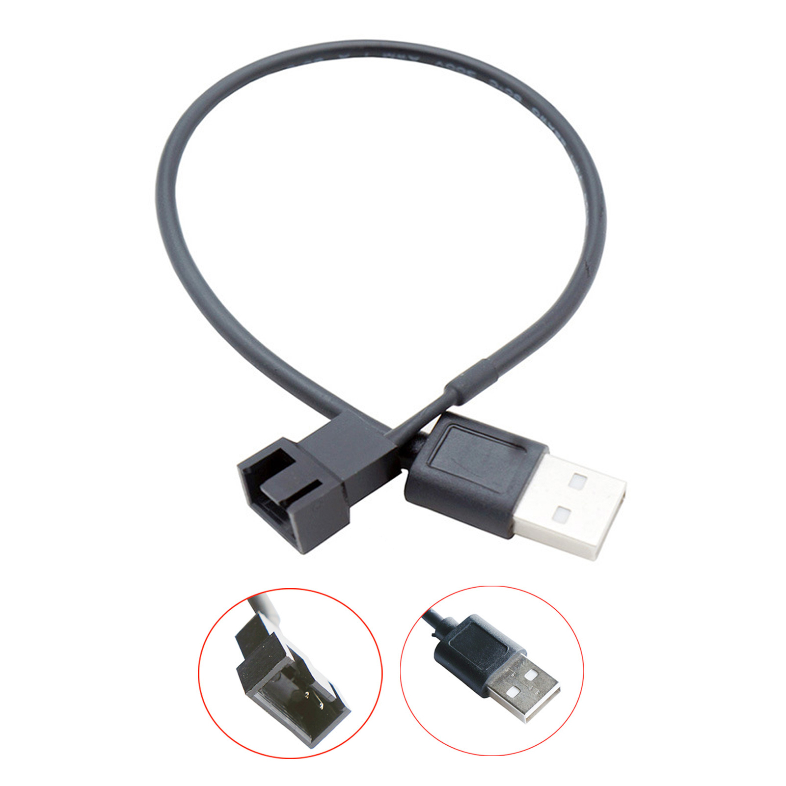 Large Storage Adapter Cable for High Current Devices Computer Fan Cable Universal Usb to 4pin Computer Cooling Fan Adapter Cable Efficient Cpu Cooler Adapter for Enhanced Cooling Ideal Cooling Fan for Computers