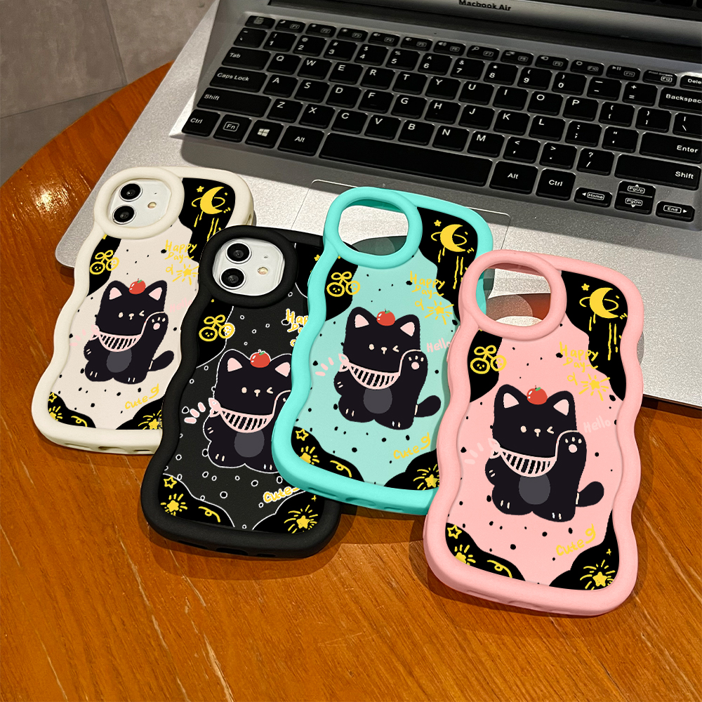 Jizetin%20for%20OPPO%20A60%20A96%20A53%20A54%20A57%20A77%20A58%20A78%20A74%20A95%20F19%20F11%20Pro%20A2%20A55%20A79%20A98%205G%20Back%20Cover%20Tomato%20Kitten%20Macaron%20Bright%20Color%20Wavy%20Shape%20Soft%20Mobile%20Phone%20Cases%20-%20Image%203