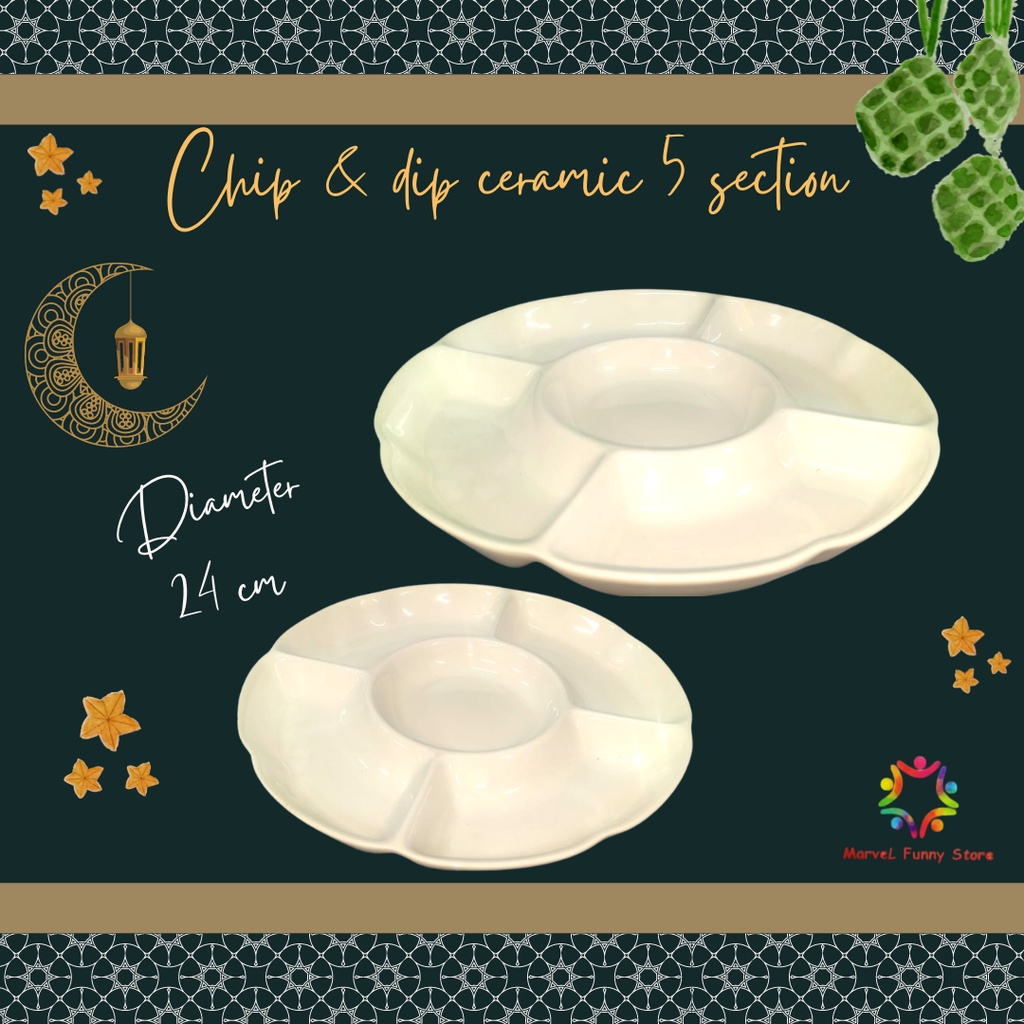 Chip & Dip with Revolving Tray Set Raya Lazada