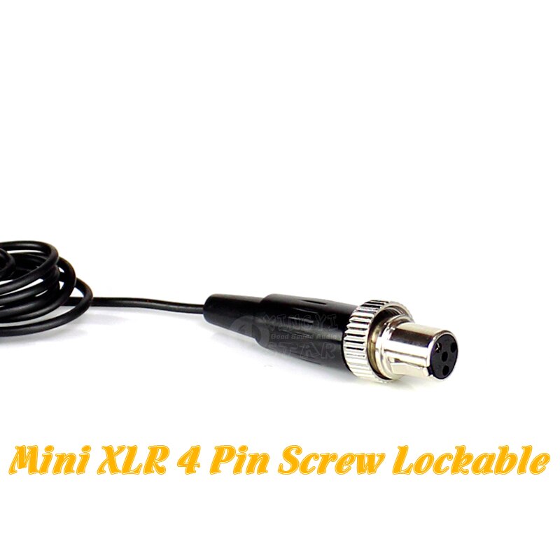 Mini XLR 4 Pins Lavalier Microphone Clip Collar Mic Micro For MIPRO Wireless System Bodypack Transmitter Lapel Microphones