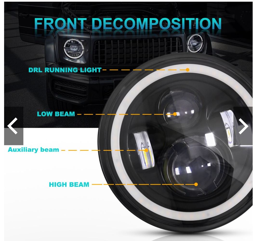 Suzuki Jimny SJ410/SJ413 2x LED Headlights ( Free Wire Hardness) Lazada