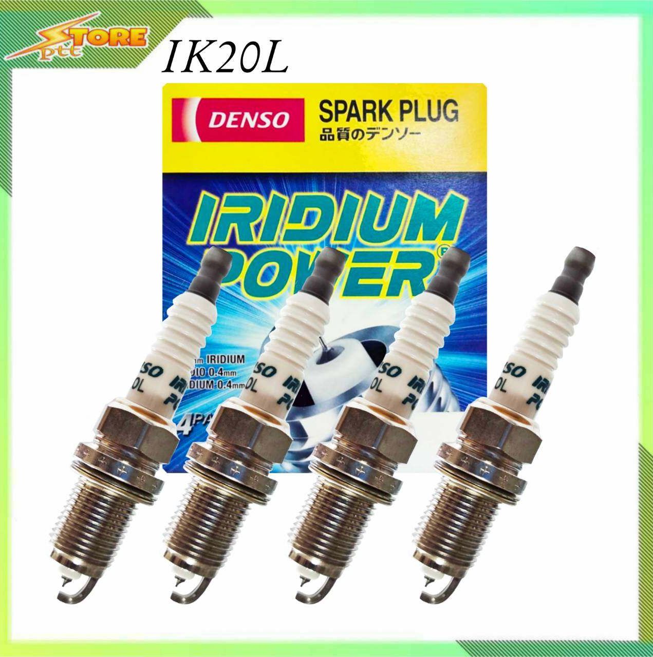 หัวเทียน DENSO IK20L (5358) กล่องน้ำเงิน IRIDIUM อิริเดียม (1ชุด4หัว ...