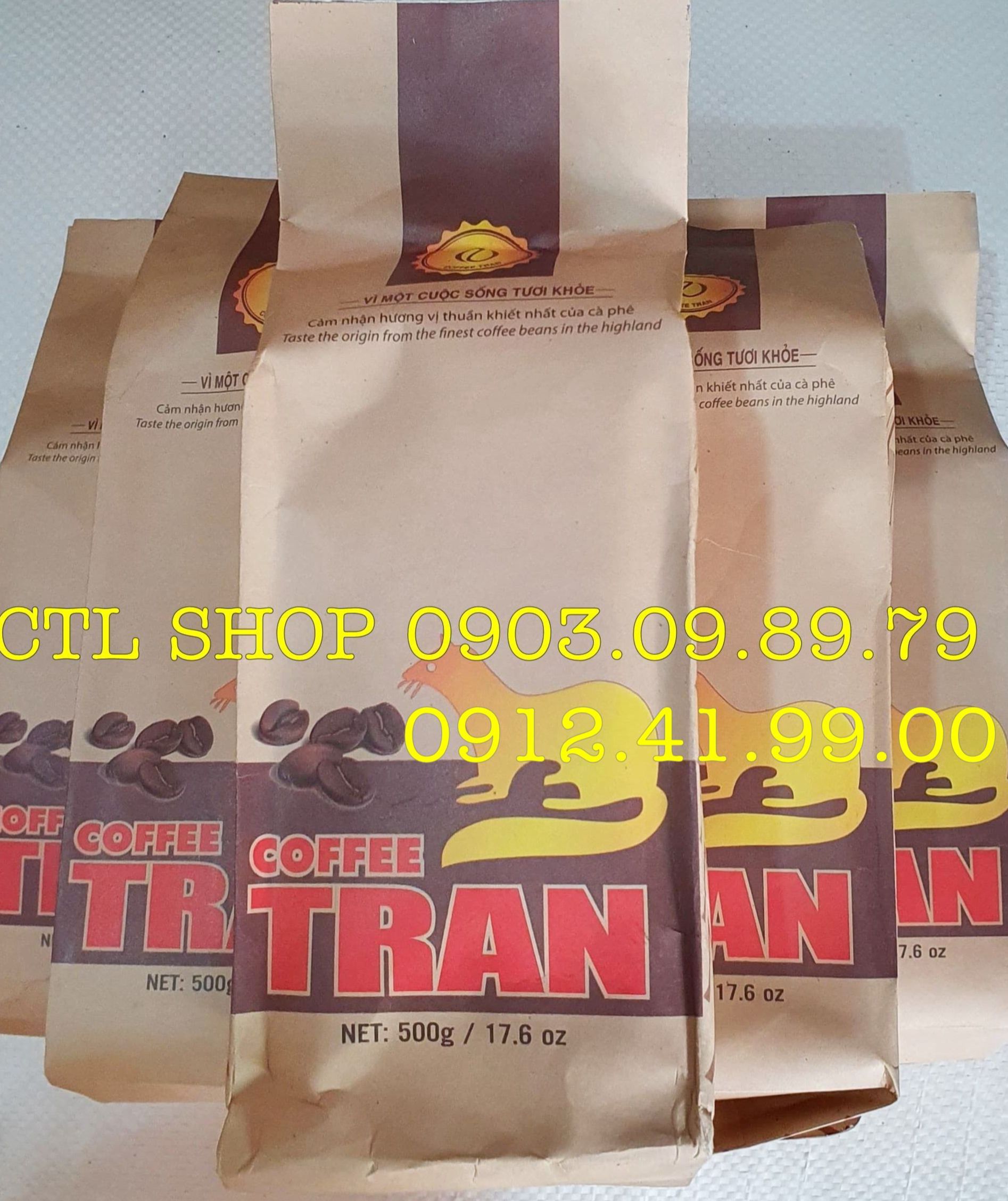 Cà Phê Chồn Tran ( Chồn Giấy ) Gói 500gr