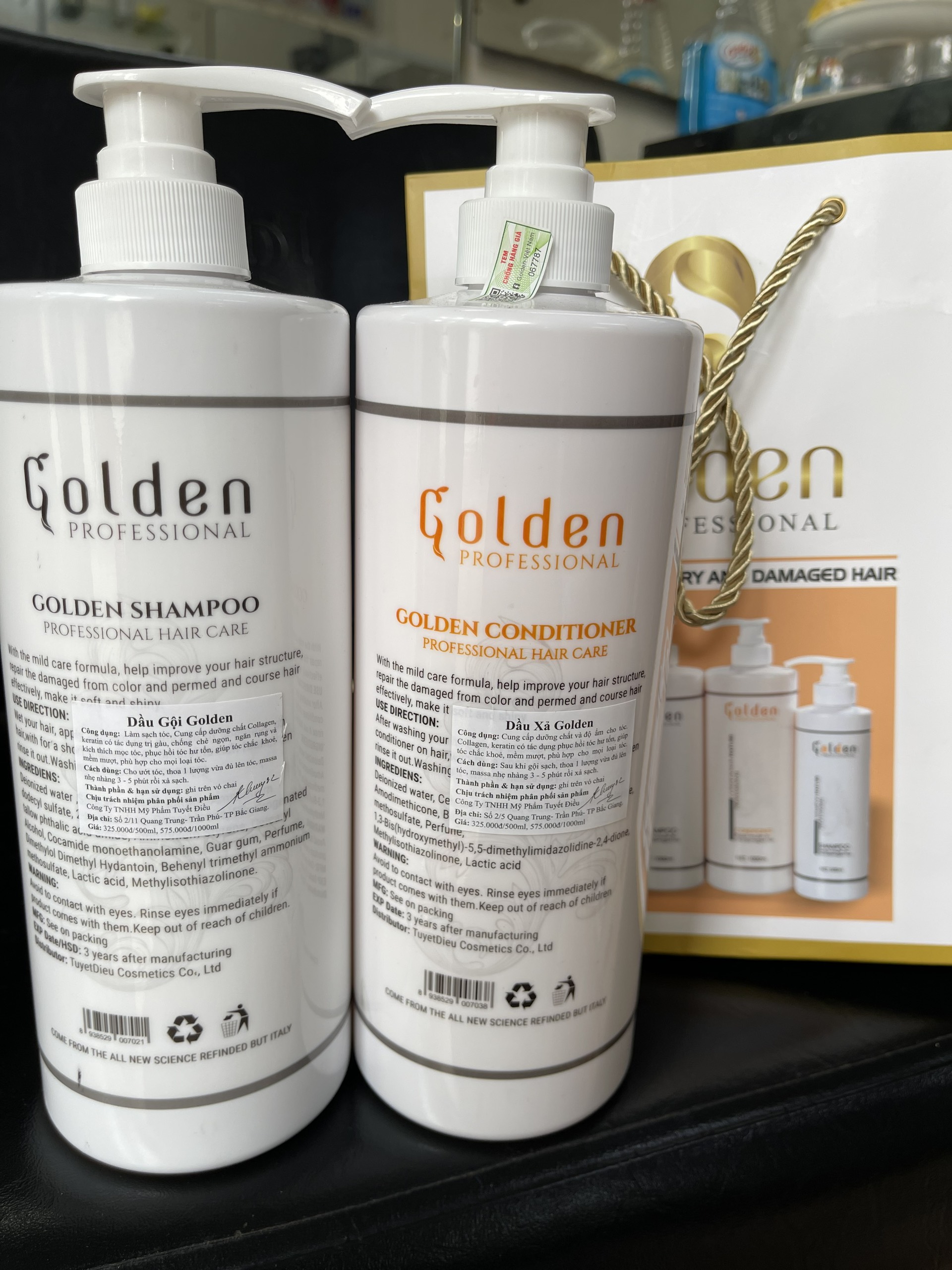 Cặp dầu gội xả siêu mượt Golden