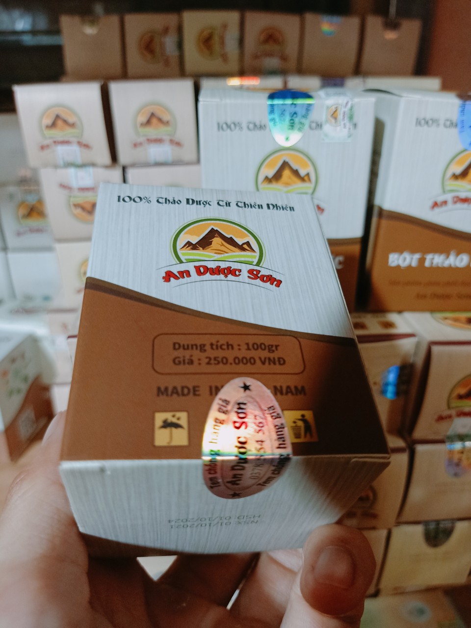 [Mẫu mới] Bột thảo dược An Dược Sơn 100gr - Bột rửa mặt sạch nhờn mụn