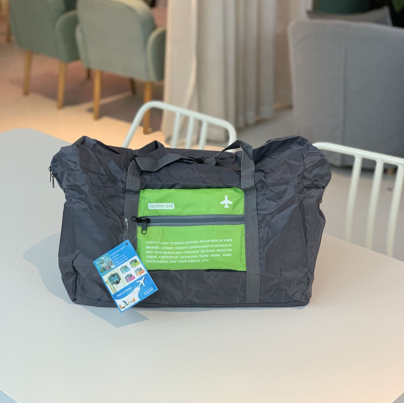 Waterproof Nylon Foldable Travel Bag, Large Capacity Unisex Handbag & Luggage Storage Pouch
_voghion.com