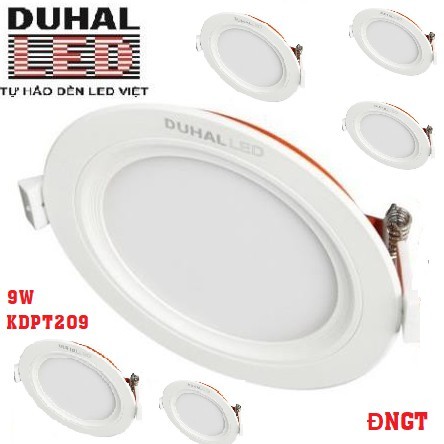 Đèn led âm trần panel duhal 9w tăng phô tích hợp